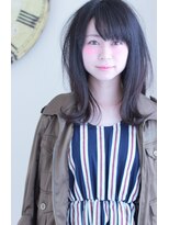 リッシュ(Hair&Eyelash Riche) 黒髪でもカジュアルに遊べる外はねウルフ/レイヤーカット