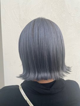 ルシードスタイルアイフラット(LUCIDO STYLE I-FLAT) 外ハネミディアム★ネイビーグレー/20代30代40代50代