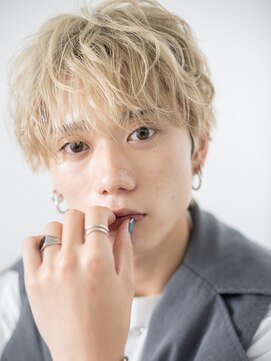 モッズヘア メン 上尾東口店(mod's hair men) 外国人風プラチナカラーのツイスパ最旬モテ髪マッシュa上尾