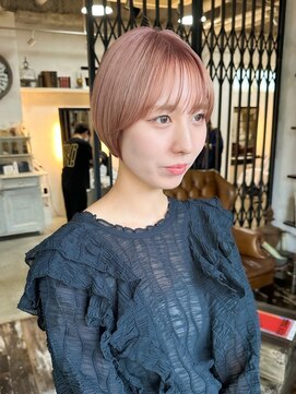 トレンチ(TRENCH) 《TRENCH おつじ》ショートボブ ハイトーン