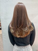 ロンドポレール 北千住(Lond polaire)&nbsp;縮毛矯正×黒髪×レイヤーロング×グレーベージュ