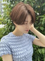 イヴォークトーキョーオーサカ(EVOKE TOKYO osaka)&nbsp;ハンサムショート 小顔 可愛い おしゃれ 耳かけ ベージュカラー