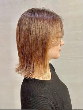 ナック ウメダ(knack UMEDA) ナチュラルボブ×オレンジカラー　◎20代30代