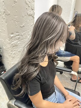 ブレンド 渋谷(BLend) 前髪アンブレラカラーこなれミディイメチェンウェーブパーマ