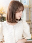 ミルクティーアッシュ小顔内巻きワンカールc6上尾20代30代40代