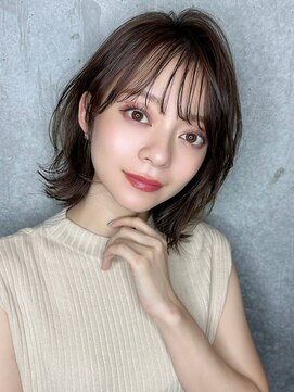 リークフー(Ree cu fuu) シースルーバング透明感カラーレイヤーミディ夏カラー