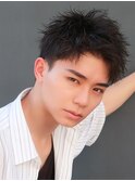 スパイキーショート/アップバング/ツーブロック/メンズ/眉毛