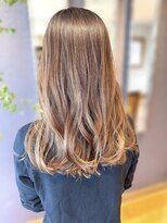 ユウヘアー 石川橋店(U Hair)&nbsp;ミディアム ハイライトカラー ベージュカラー