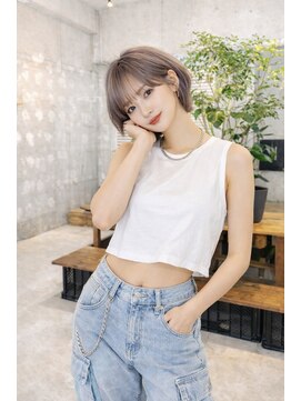 アグ ヘアー ロジェット 松本桐店(Agu hair rojet) ラベンダーグレージュ×ショート