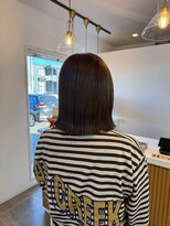 クララジャパン ナベシマ(CLALA JAPAN Nabeshima)&nbsp;縮毛矯正　質感ストレート　髪質改善カラー　顔まわり　ブリーチ