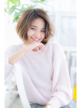 ミック 日暮里店(miq) 外国人風★スパイシーラフボブ