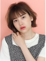 ロビー 表参道(ROBBY)&nbsp;シースルーバングの☆切りっぱなしボブ