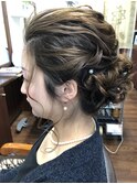 結婚式ヘアーセット 編み崩し