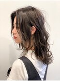 【Gold woodpecker】オリーブグレージュふわミディ