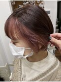 大人ボブ/フェイスフレーミング/ベリーピンク