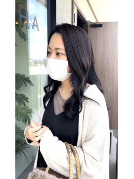 シェルハ(SHELHA) ダークグレージュ ダークアッシュ フェミニンロング 透明感