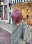 前髪/マチルダボブ/ピンクベージュ/インナーグレージュ/ピンク