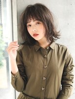 アンドレイ 表参道(andrey)&nbsp;[ANDREY]グレーベージュ/レイヤーロング/前髪パーマ黒髪カタログ