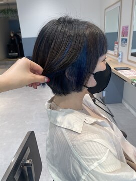 バサ 新所沢店(BASSA) インナーカラー×ブルー