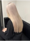 6910渋谷ブロンドホワイトアッシュ髪質改善ストレート韓国ヘア