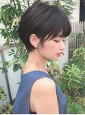 ショートカット×ひし形ショートボブ×前髪あり20代30代40代