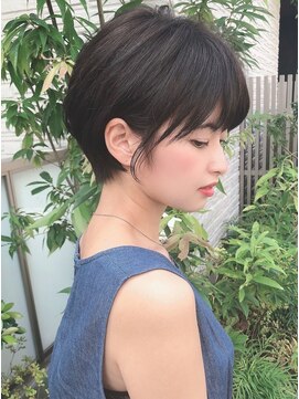 ティエラ 原宿 表参道(Tierra) ショートカット×ひし形ショートボブ×前髪あり20代30代40代