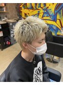 スパイキーウルフ/スパイキーショート/メンズカット/ピンパーマ