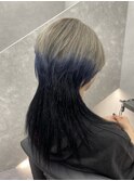 メンズウルフ　ウルフカット　ロングウルフ　襟足長め