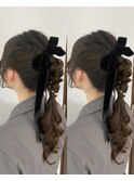ポニー編みおろし