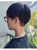 アディクシーラベンダー 刈り上げ ピクシーショート
