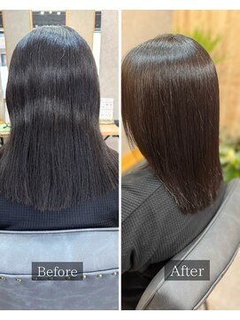 アベリア(ABELIA) ヘアエステFirst+縮毛矯正+スタイルチェンジカット