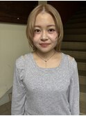 シアーカラーベージュ×レイヤーボブ