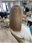 ホワイトミルクティーベージュくびれヘア夏レイヤーカット所沢