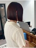 小顔タッセルボブ×美髪/イメチェン[ボブ/縮毛矯正/丸型卵型]