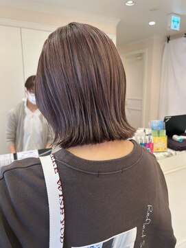 レ セゾン(Les Saisons) 《大人可愛い♪》まろやかグレージュ×切りっぱなしボブ【大宮】