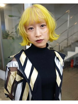 レコ 渋谷(LECO) イエローベージュデザインボブ
