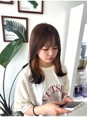 推しカラー　インナーカラー　オレンジ　裾カラー