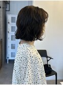 あご下ボブ×ニュアンスパーマ
