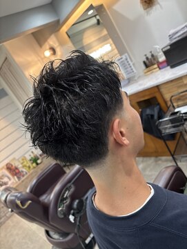 MEN’S HAIR/波巻ツイストスパイラル/フェザーパーマ/船橋