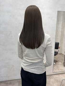 オンドバイサク(ondo by Saku) ブリーチ無し/ミルクティーベージュ/透明感カラー/寒色ベージュ