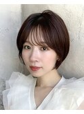 【岩田莉奈】ナチュラルレイヤーショートでひし形シルエット新宿