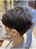 ショートマッシュパーマアッシュブラウン【モテ髪マッシュ】