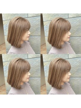 レイリア 奈良 法隆寺店(LeiLea) 【dog&hair LeiLea法隆寺】 ハイライトボブ