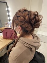 編み込みアップ