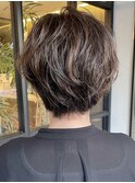 【藤田】ふんわりマッシュショート×脱白髪染めハイライト