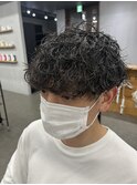波巻きパーマ