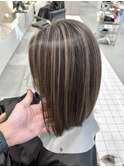 白髪ぼかしハイライト
