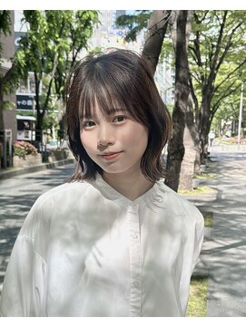 ハルキ ミナト ジャパン オオサカ(HARUKI MINATO japan OSAKA) ふんわり波巻きボブ 20代30代40代ヘア 小顔 大阪ボブ 梅田