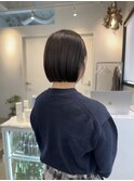 大人ボブ/こっくりブラウン[表参道/ブリーチ/ハイライト]Mai