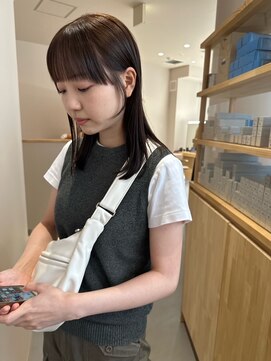 イノセントヘア(innocent.hair) ワイドバング×滑らかベージュ